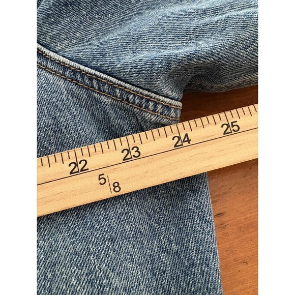 Levi's Men's Denim Jacket L Sherpa Lined Snap Front Collared Blue‎ Trucker EUC - Picture 8 of 8